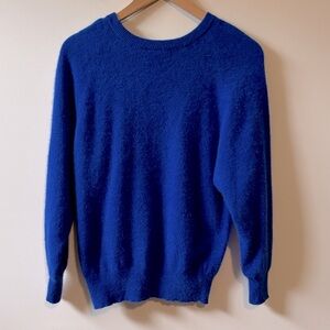 Andre Christian Vibrant Blue Wool/Angora Crewneck Sweater
